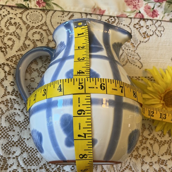 🌺 World Market; Beautiful, Handmade - Blue/White Made in Portugal Sea Pitcher! - Picture 6 of 8